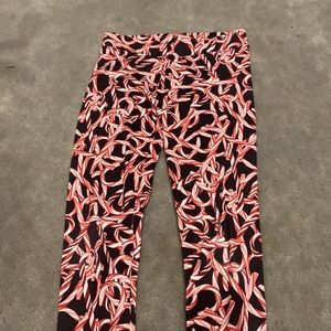 Girls Justice Candy Cane Print Leggings